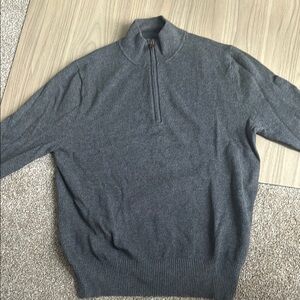 Men's Brooks Brothers Gray 1/4 Zip Sweater